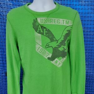 American Eagle Men's Size M Green Shirt